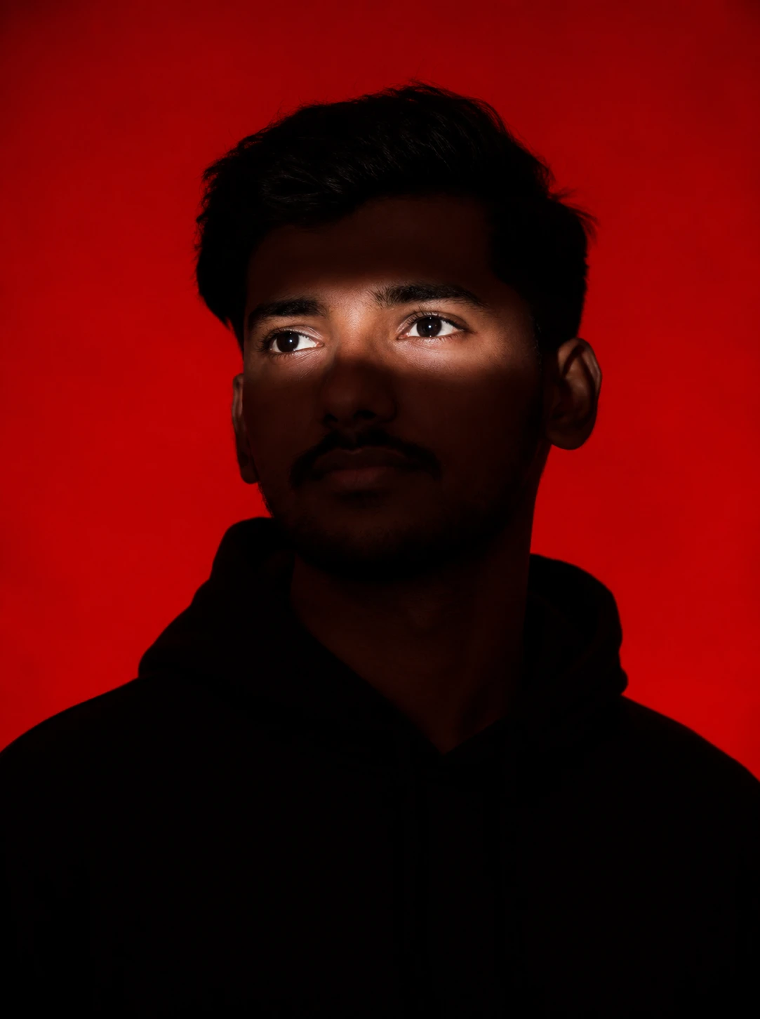 Portrait of portfolio creator – back view